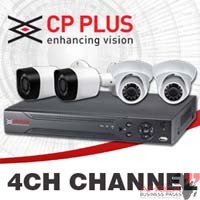 Surveillance HD DVR RECORDER: CP-PLUS 4CH 1.3 Mega Pixel Kit